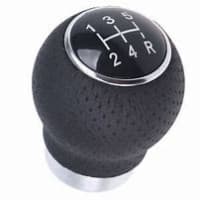 Universal Car Modified Shifter Black Leather Lever Manual 5_Speed with TRD Logo